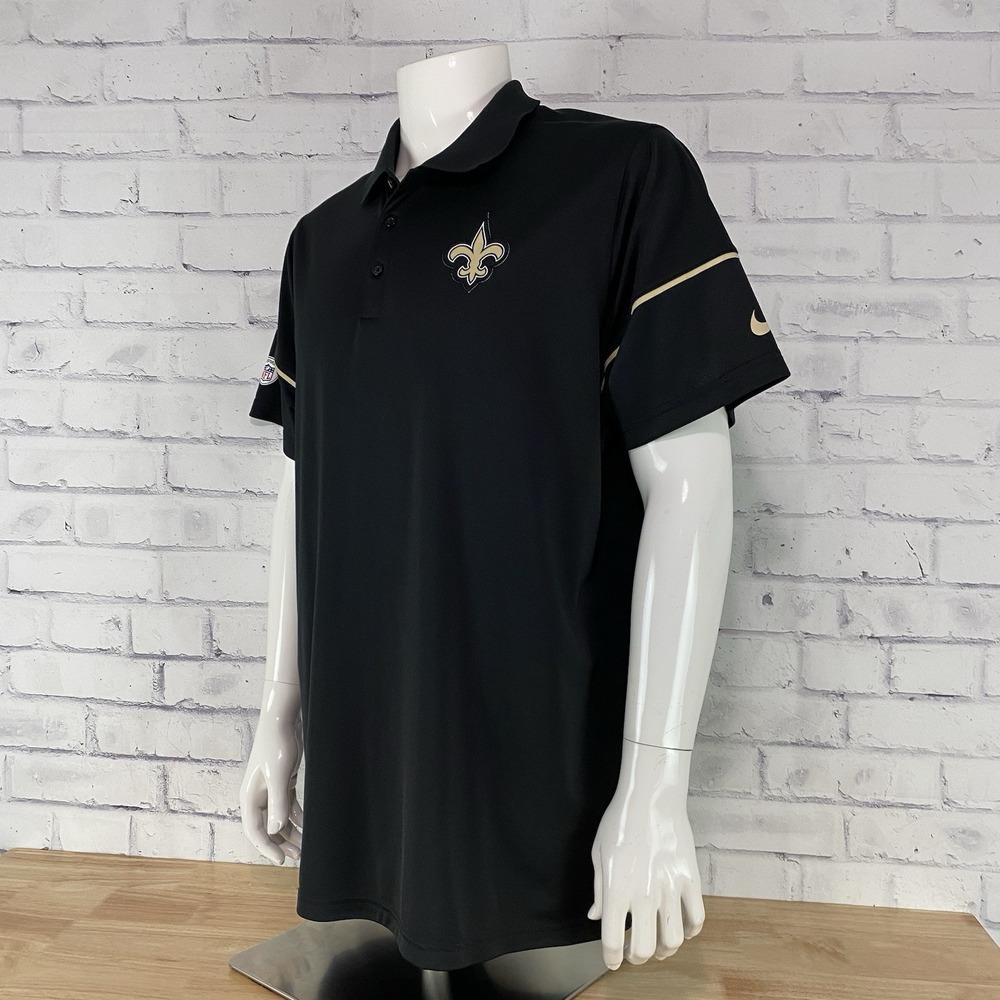 Nike Shirt Men's Extra Large Polo New Orleans Saints NFL Dri-Fit Training Polo - Picture 4 of 15